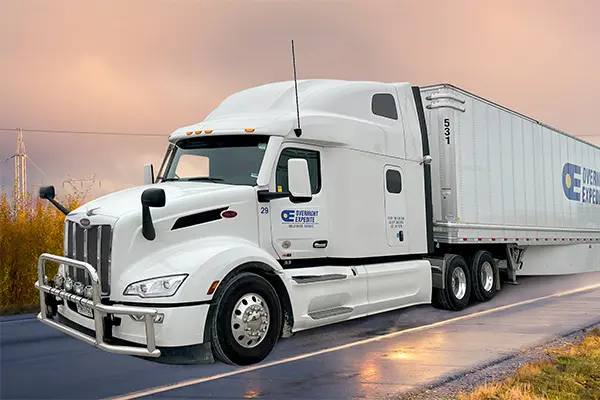 Truck at sunset